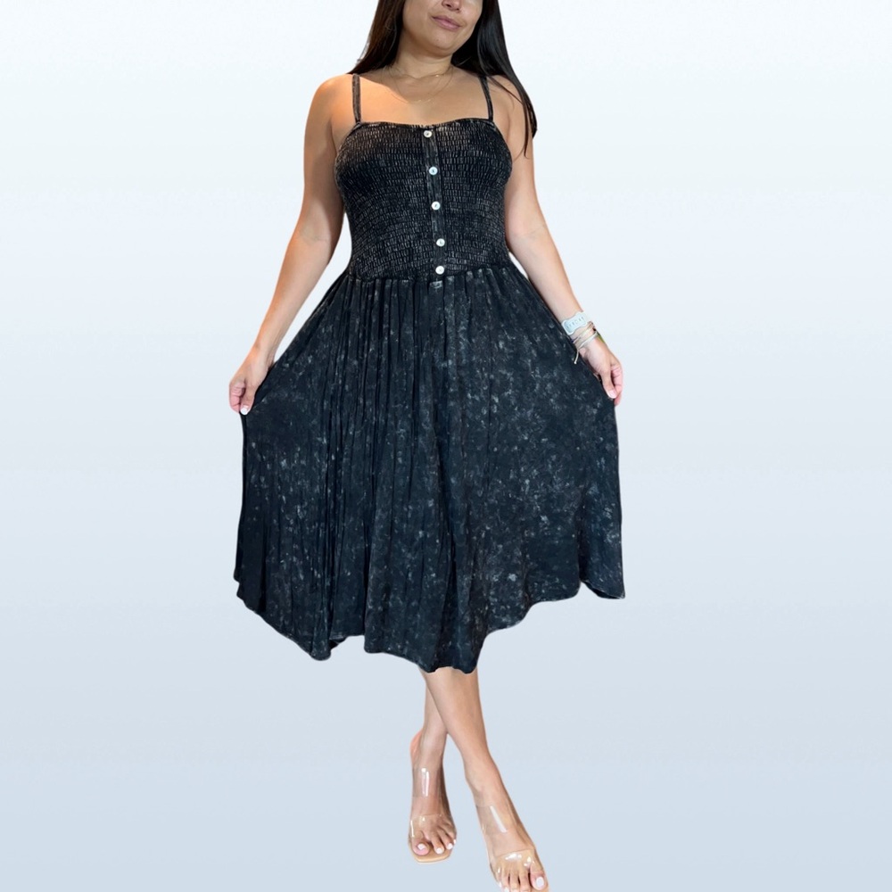 POL Acid Washed Flowy Dress Y2K , Size Small